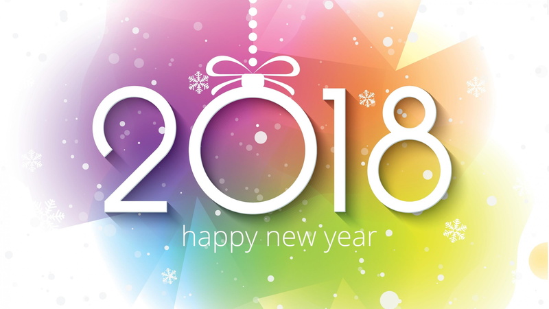 no people, food, indoors, close-up, happy new year, holiday, graphics, 4K, new year, 2018, heart shape, positive emotion, communication, still life, graphic design