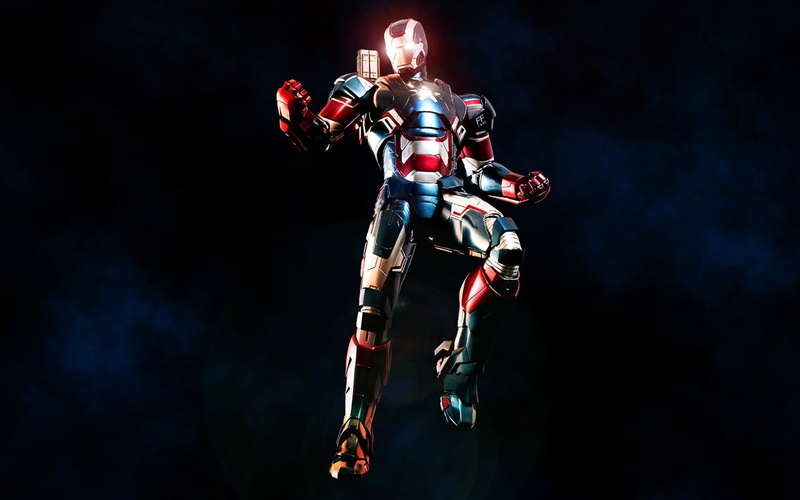 no people, 720P, illuminated, human representation, studio shot, chrome, mid-air, representation, Marvel comics, futuristic, red, indoors, Iron patriot
