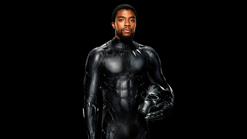 4K, Boseman, movie, black, 4k, Panther, HD