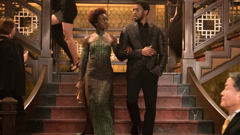 5k, 5K, scene, Chadwick Boseman, Lupita Nyongo, black, panther, movie, Black Panther