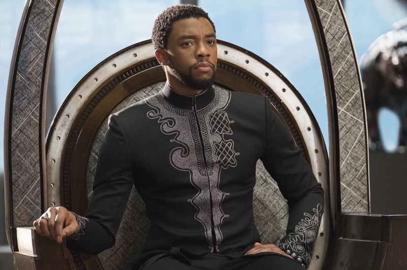 leisure activity, young adult, clothing, adult, black panther 2018, looking, front view, sitting, throne, day, Movies, young men, lifestyles, 2K, men