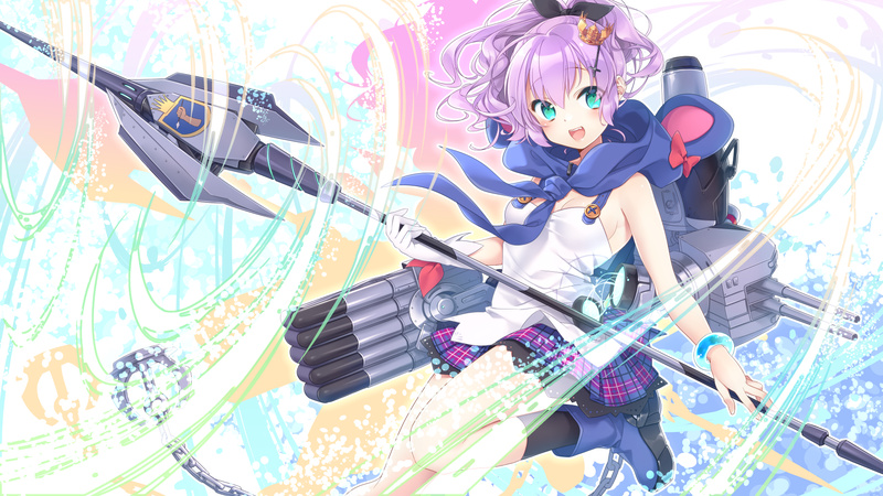 anime girls, magic, Azur Lane, Javelin (Azur Lane), anime, 720P, white skin