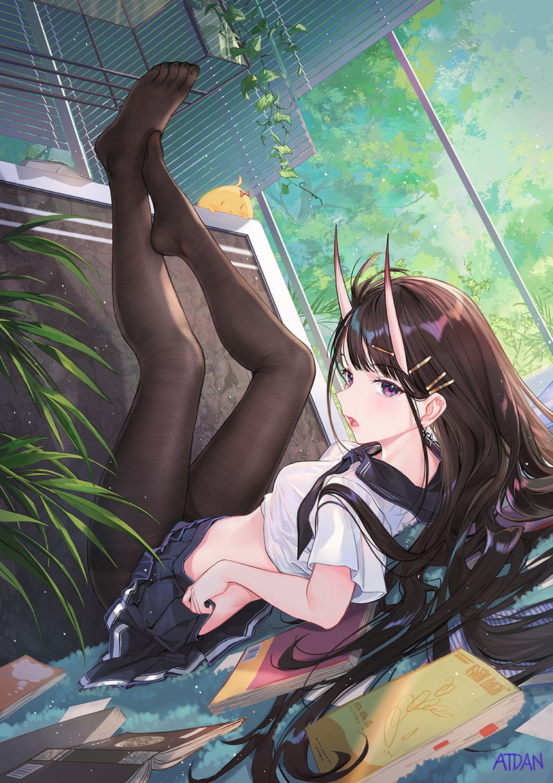 anime, schoolgirl, 720P, Noshiro (Azur Lane), anime girls, school uniform, Azur Lane, pantyhose, Atdan