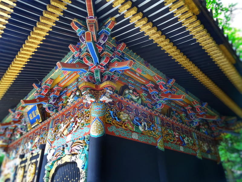 no people, pattern, red, ornate, colour, roof, craft, green, japan, building exterior, color, structure, creativity, japanese, multi colored, design, ceiling