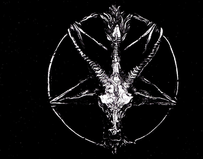 1080P, pentagram, logo, white, blask, black, tsjuder, metal, illustration, satanic, heavy, occult, evil