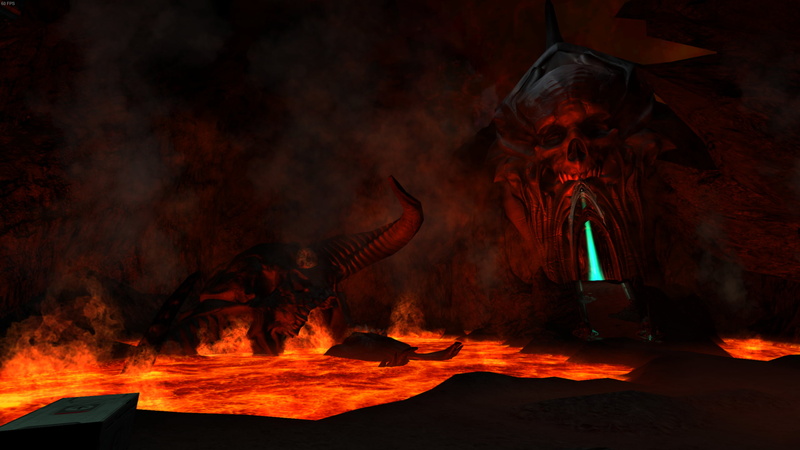 smoke, Doom 3, hell, 2K, demon, beam, rock, lava