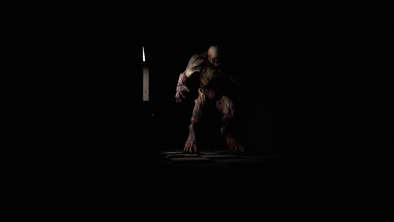 horror, digital, dark, spooky, 3D, video game art, demon, hell, 2K, goosebumps, indoors, hallway, lights, Doom 3, Doom (game)