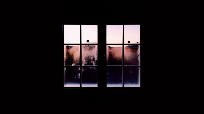 looking out window, Alberto Lucas Perez, window, Foggy window, 4K, dark
