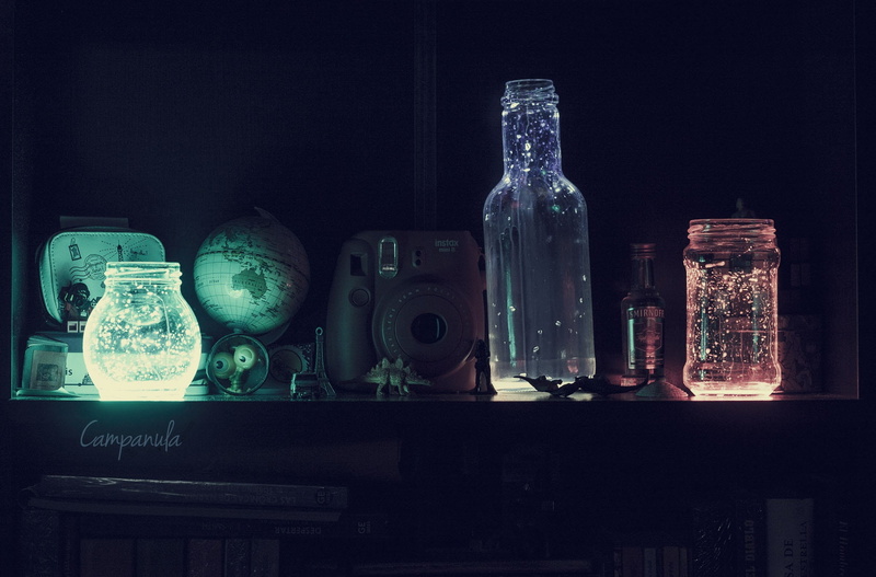 phosphorescent, light, choice, no people, glass - material, food and drink, 1080P, bottles, shelf, large group of objects, black background, close-up