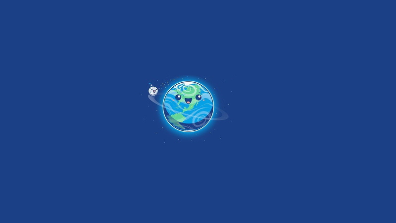 animal wildlife, one animal, blue background, water, 1080P, undersea, no people, animals in the wild, sea, minimalism, sea life, Moon, marine, animal