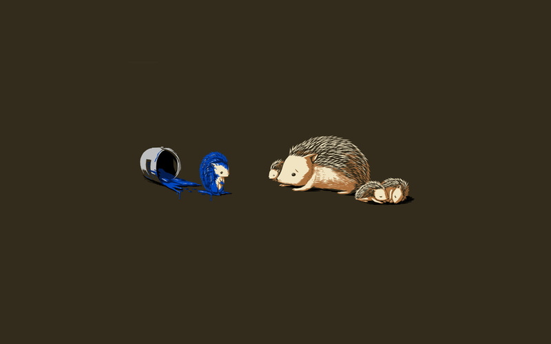 cut out, Simple, minimalism, 720P, humor, threadless, illuminated, black background, Hedgehog, human representation, invertebrate, animal wildlife, Sonic The Hedgehog