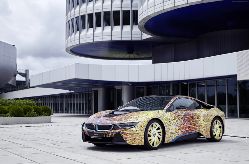 built structure, modern, day, 2K, nature, no people, office building exterior, land vehicle, architecture, outdoors, supercar, Garage Italia Customs, car