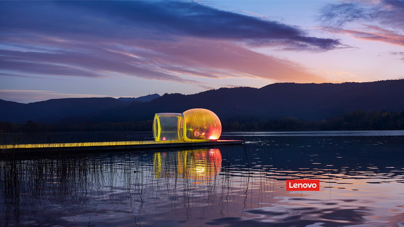Lenovo, river, Windows 10, 2K, Sky Temple