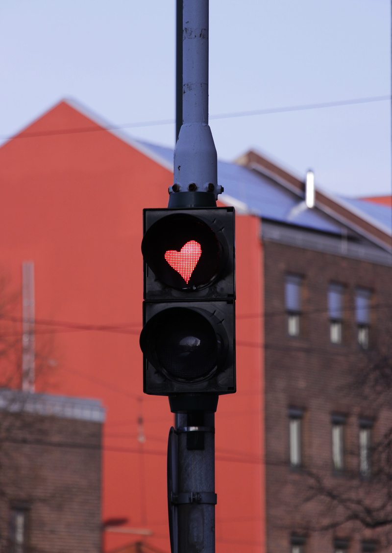 containing, red light, traffic lights, day, light signal, red, building, sky, love, heart traffic light, traffic signal, safety, attention, architecture