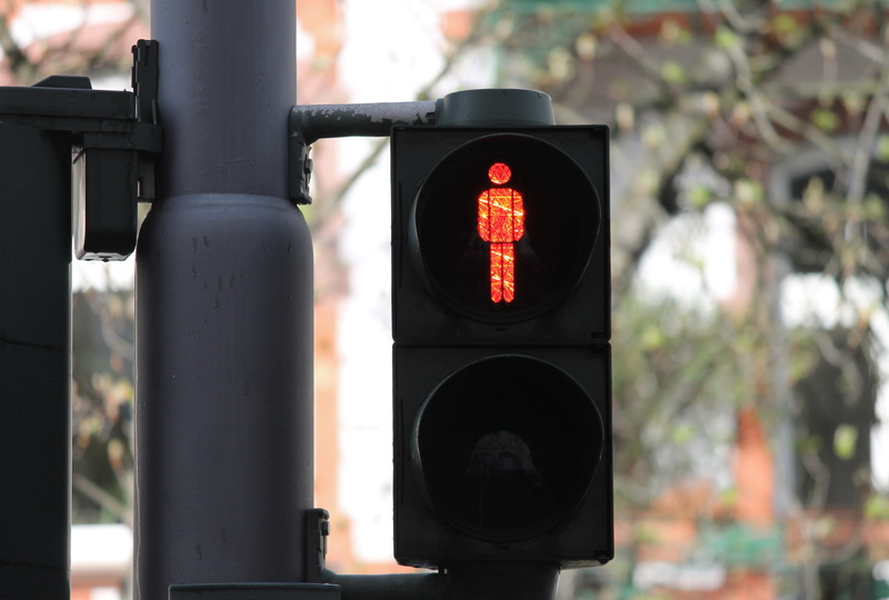 city, day, 4K, no people, stoplight, stop, red light, road sign, sign, communication, human representation, guidance, road signal, red, little green man