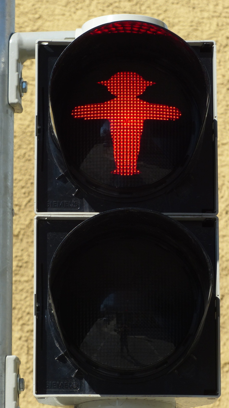 communication, crossing sign, symbol, pedestrian, day, outdoors, males, east germany, traffic, stop, containing, signal lamp, Footbridge, road sign, ossi ampelmännchen