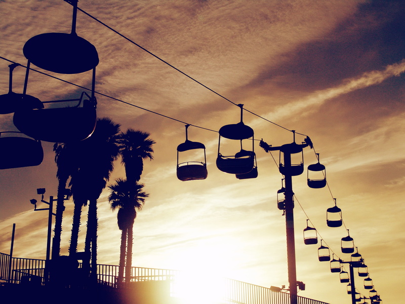 cloud - sky, cable, chair lift, low angle view, lighting equipment, telpher, stoplight, teleferic, illuminated, 2K, railing, lift, sunset, street light