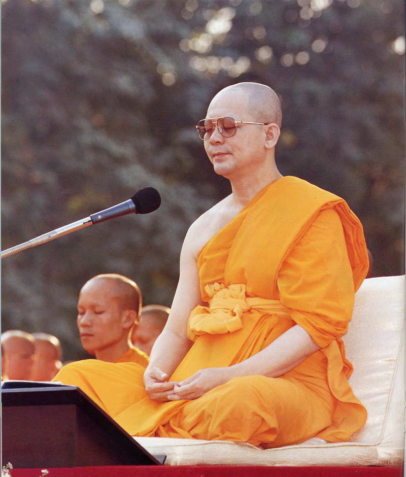 2K, real people, standing, day, mid adult men, dhammakaya pagoda, front view, outdoors, holding, group of people, meditate, buddhism, teenage boys, mature adult