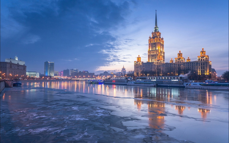 water, landscape, building, brown, cityscape, city, built structure, no people, cloud - sky, travel, illuminated, tall - high, travel destinations, office building exterior