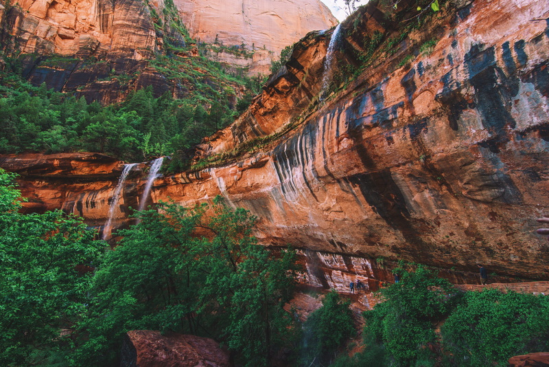 rock, waterfalls, travel destinations, physical geography, formation, archesnp, eroded, rock - object, landscape, non-urban scene, rock formation, plant