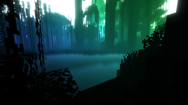 purple, blue, 1080P, Minecraft nether, Minecraft, colorful, green, shaders, jungle