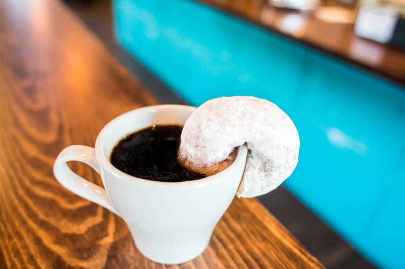 coffee, coffee cup, cup, sweet, refreshment, sweet food, cafe, still life, donut, focus on foreground, mug, rockville, 5K, coffee - drink, freshness, donuts