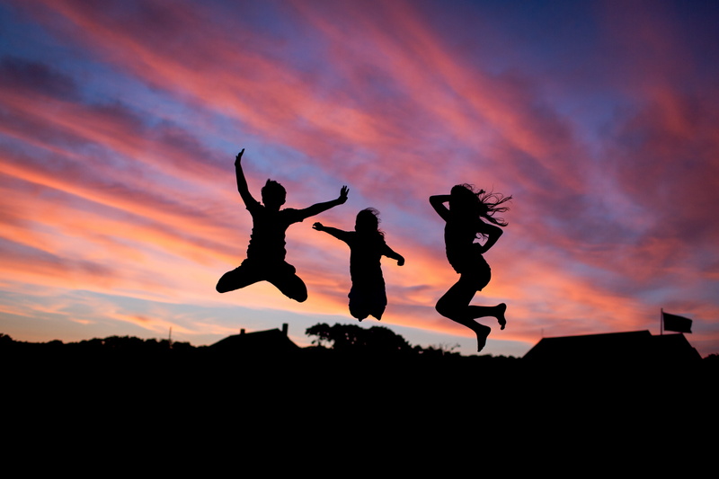 cloud - sky, man, healthy, arms raised, active, orange color, joy, 4K, outdoors, female, human arm, lifestyle, friends, leisure activity, person, group