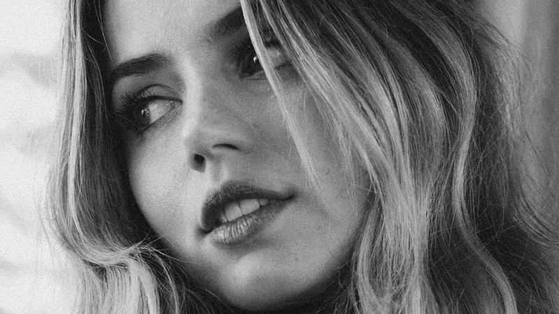 celebrities, hd, 2K, monochrome, young women, portrait, human hair, long hair, girls, body part, beauty, ana de armas, headshot, young adult, one person