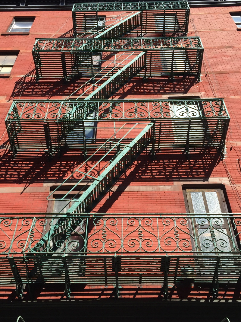 Usa, accidents and disasters, brick, city, red brick, built structure, staircase, steps, 2K, architecture, safety, small-italy, brick wall, little italy