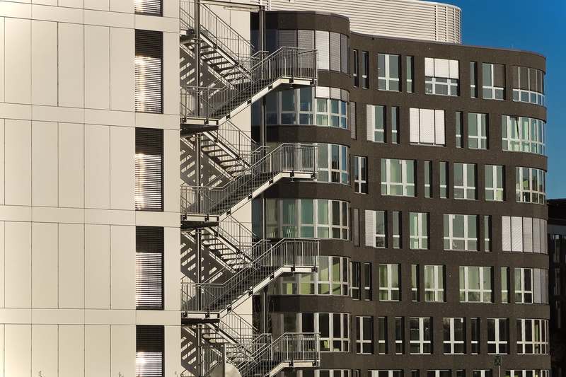 window, shadow, railing, emergency exit, full frame, office building exterior, hispanic, construction, house facade, staircase, residential district, facade