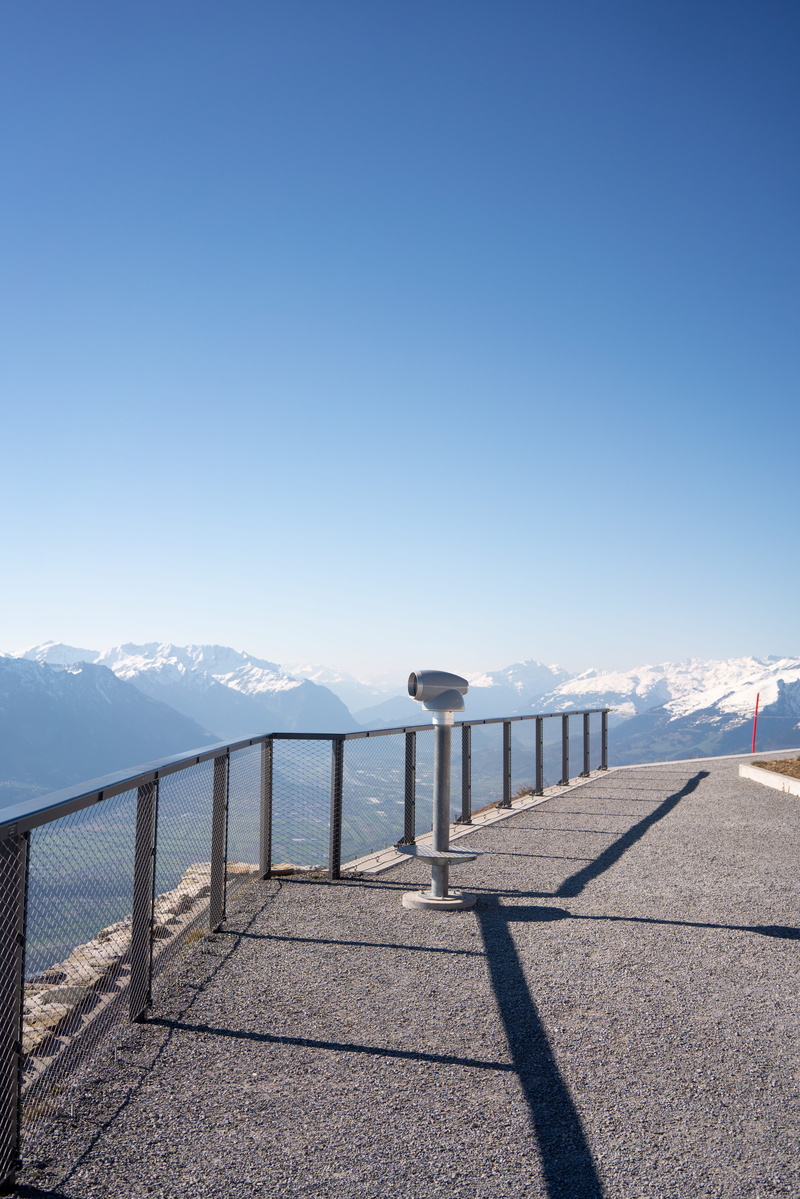 view, water, boardwalk, outlook, no people, mountain range, path, beauty in nature, snow, bridge, banister, peak, high altitude, cold temperature, copy space