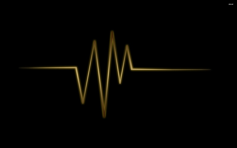 Screens, close-up, pulse trace, cut out, black background, lines, death, capital letter, Dark, arrow symbol, design, minimalistic, sign, light - natural phenomenon