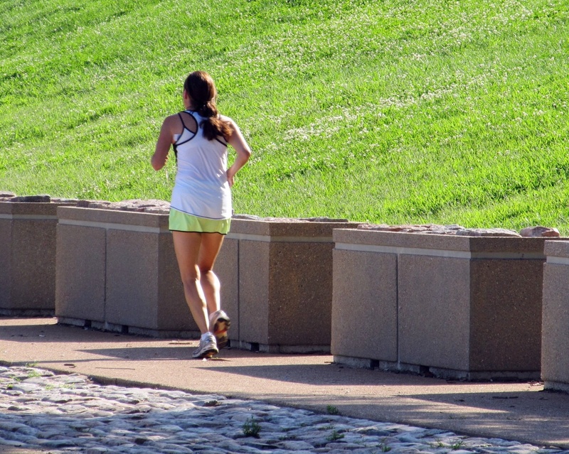 adult, workout, nature, sunlight, concrete, near, standing, running, training, girl, one person, walking, green color, jog, women, hairstyle, fitness, footpath