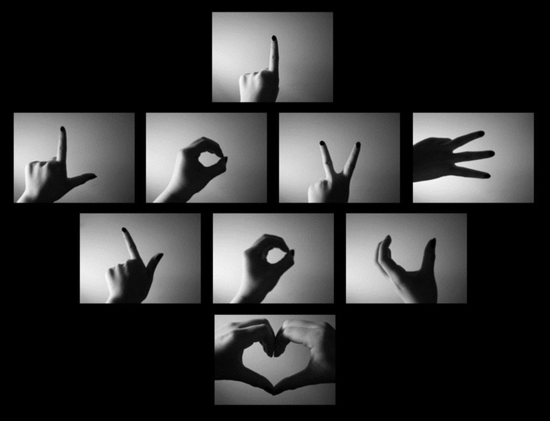 signs, illuminated, creativity, night, communication, close-up, hand, digital composite, text, representation, silhouette, collage, composite image, photos