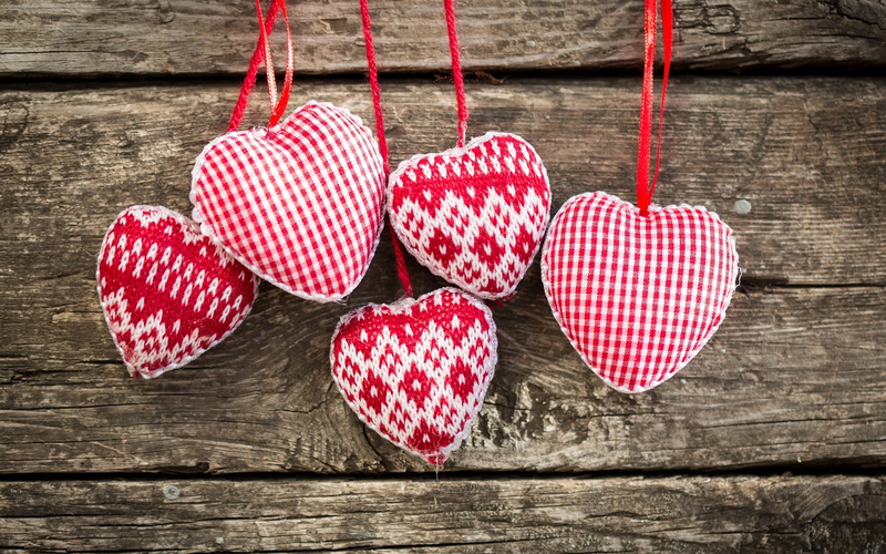 Love, Heart, Art, Knit, Red, 2K, White