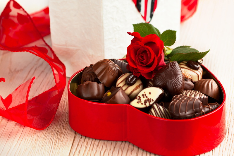 rose, 2K, red, table, food and drink, romance, beauty in nature, flowering plant, symbol, cultures, heart, still life, chocolate, rose - flower, love
