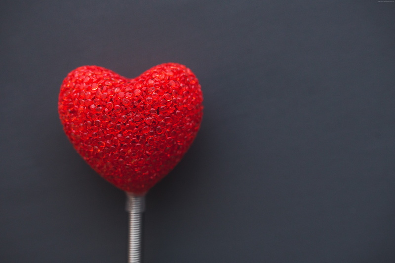 single object, gray background, emotion, red, valentines day - holiday, heart, food and drink, copy space, still life, sweet food, positive emotion, close-up