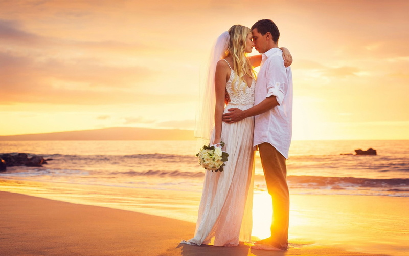  sea, sunset, hd, love, beach, 1080P, couple, hug