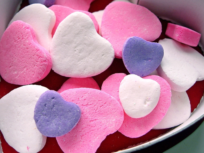box, purple, Love, Heart, 720P, white, Candy, shaped, pink, candies