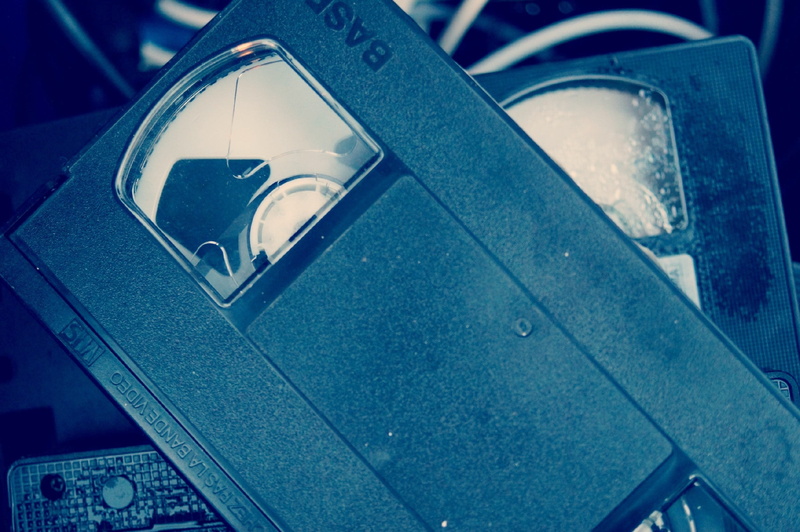 close-up, metal, high angle view, Vhs, 1080P, old-fashioned, car, mode of transportation, old, machine part, single object, blue, Video Cassette, retired