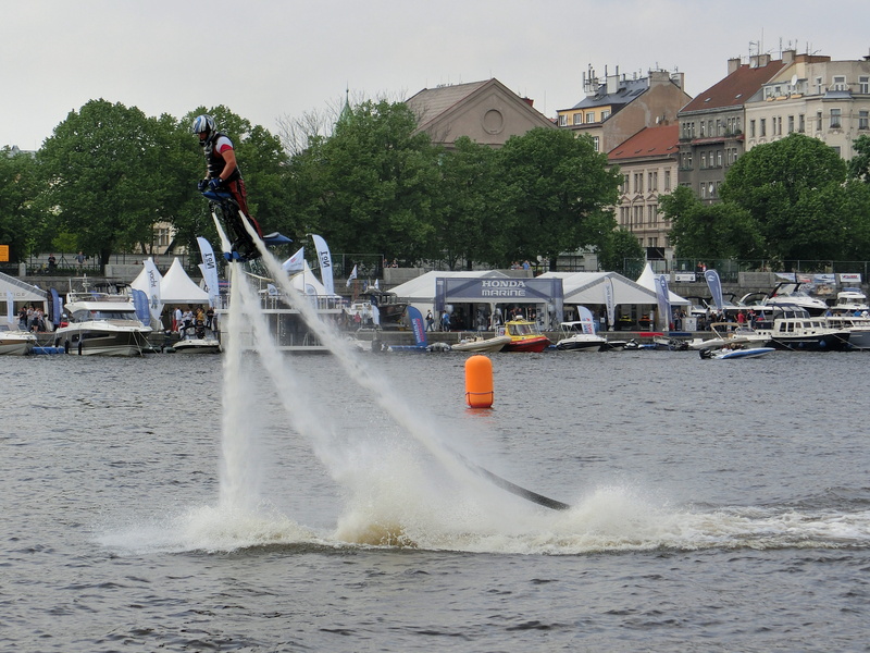 4K, building exterior, built structure, Man, Moldova, plant, nature, waterfront, River, Flyboard, mode of transportation, transportation, water, sea, spraying
