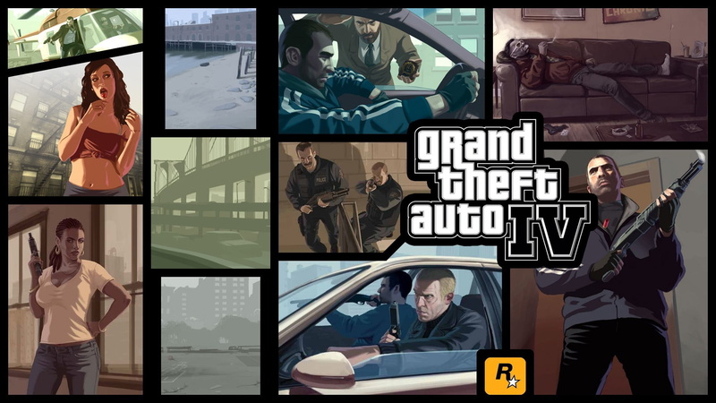 indoors, 1080P, mode of transportation, Grand Theft Auto IV, window, transparent, group of people, young men, representation, text, human representation