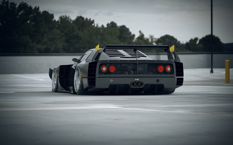 F40, Transport and Vehicles, F-40, Machine, Rendering, Ferrari F40, Khyzyl Saleem, Ferrari F-40, by Khyzyl Saleem, Ferrari, Concept Art, 1080P, Auto, F40 LM