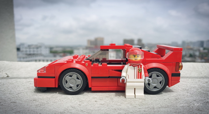 LEGO, motors, Ferrari F-40, 4K, Motorsport, red, Ferrari, motorsports