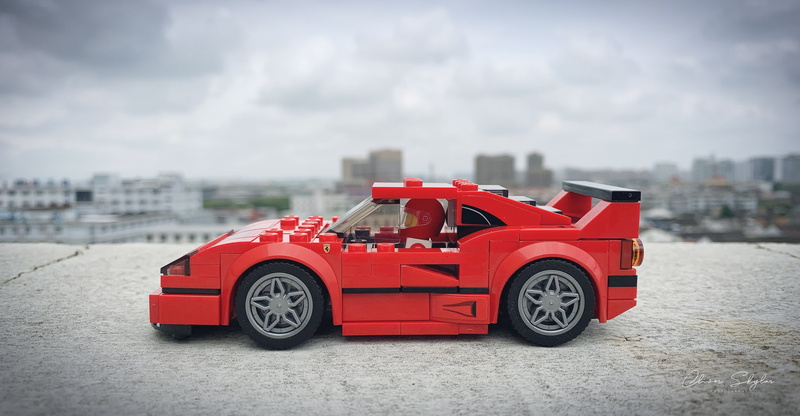 LEGO, Motorsport, Ferrari, motors, motorsports, Ferrari F-40, 4K, red