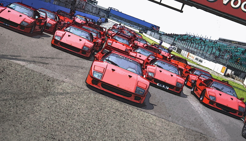 Car, Red, Figure, Ferrari, F 40, F40, Machine, Start, 4K, A lot