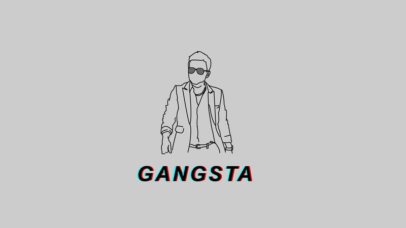 representation, gangster, 1080P, creativity, close-up, text, indoors, cut out, human representation, capital letter, studio shot, western script, copy space