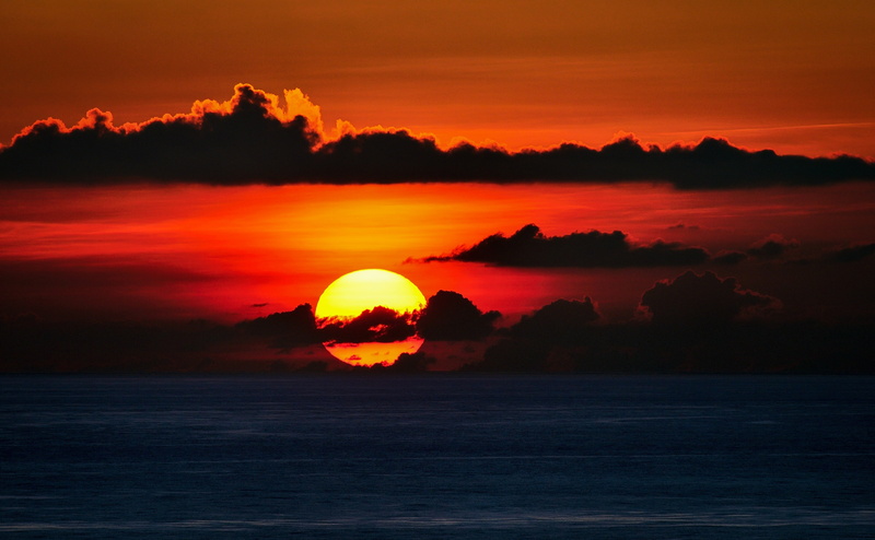 set, no people, scenics - nature, tranquility, sun, 4K, sky, Taiwan, horizon over water, dramatic sky, orange color, Photography, water, Asia, outdoors