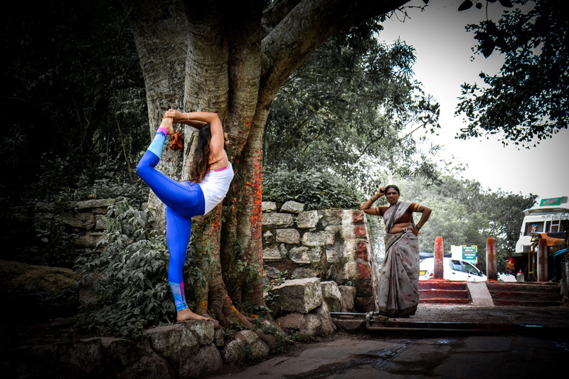 standing, leisure activity, stone, 5K, relaxation exercise, concrete, yoga, real people, yogalove_brand, rock, mysore, beside, wall, exercising, stretching