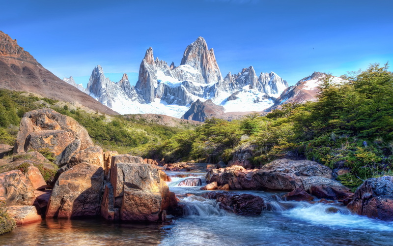 4k, HD, river, full HD, 2K, Mountains